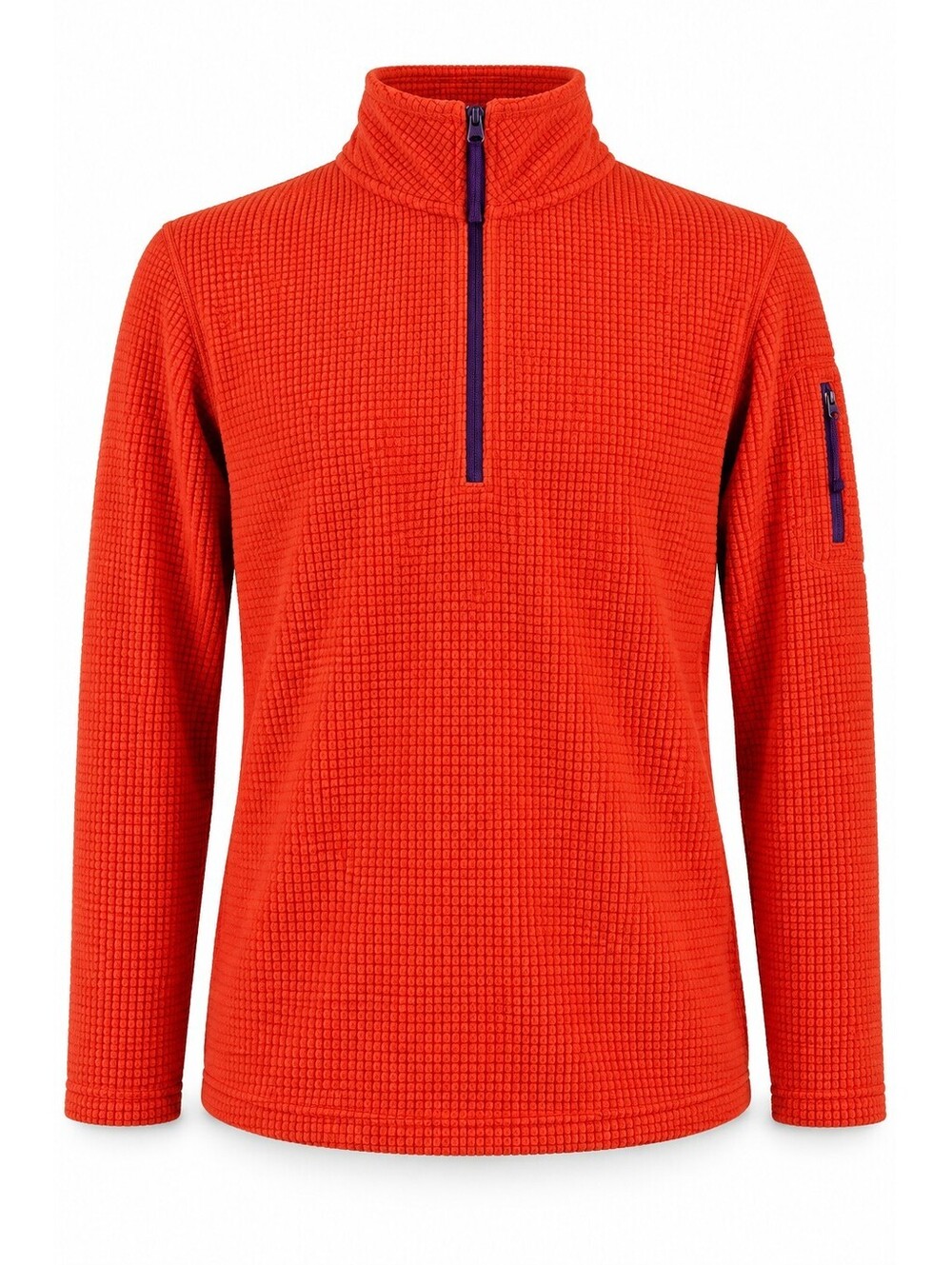 Orvis Trout Bum Men’s Medium Orange Quarter Zip Fleece Pullover